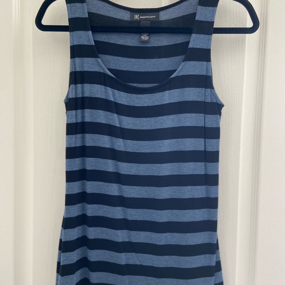 Inc International Concepts medium black and blue striped